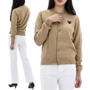 24FW 꼼데가르송 블랙 하트 와펜 가디건 AXN023 BEIGE
