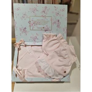 (밍크뮤10) 25SS(PK)앙쥬샤를뮤배내저고리모자손싸개3종세트 (S3517000002)