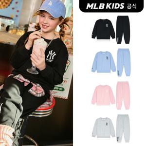 [택가109,000원][MLB키즈]스트릿 로고 레이어드 맨투맨 세트 (4color)7AS2V0551-SET