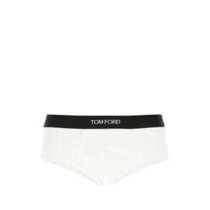 톰포드 남성 화이트 Stretch 코튼 삼각팬티 T4LC11040 100
