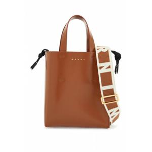 [MARNI] 여성 brown 카프 레더 쇼핑 백 위드 미니멀리스트 디자인 앤 숄더 스트랩 SHMP0039U1LV639 00M66 /5