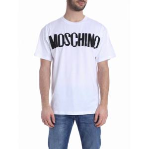 [MOSCHINO] 남성 티셔츠 지퍼 로고 인 화이트 070420401001 /8