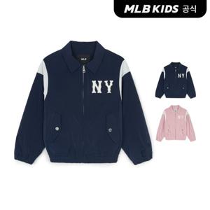 [택가159,000원][택가159,000원][MLB키즈 공식] 25SS 바시티 어깨배색 블루종 점퍼 (2color) 7AJPV0851