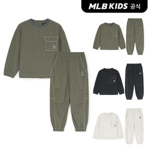 [택가119,000원][MLB키즈 공식] 25SS 베이직 아웃도어 우븐 맨투맨 세트 (3color) 7AS2B0151