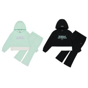 내셔널지오그래픽키즈 K251GHDGPT010 여아 데일리 베스트아이템 크롭후드+부츠컷팬츠 세트