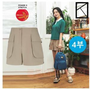 [콜핑]LD18 여성 여름 A라인 실루엣 4부  카고 반바지 KVP9758W