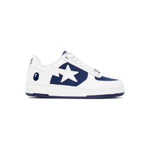 25 SS BAPE 여성 화이트   네이비 베이프 스타  6 스니커즈 242546F128013