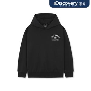 키즈 아웃도어 스몰 그래픽 트레이닝 후드티셔츠 (BLACK)