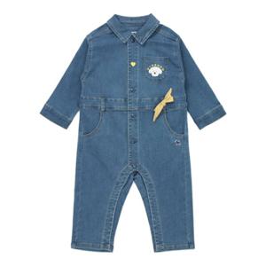 [블루독베이비8] SS25 데님 세미와이드 점프슈트 HJ (4511442003) (BLUEDOG BABY 유아 출산 백일 선물 도트
