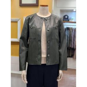 BCBG 세이브존01 커스텀 레더 라운드 재킷 B5A2J113