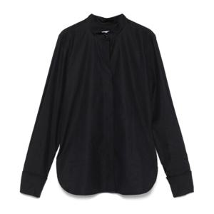 막스마라 미드나잇 블루 박스 플리츠 셔츠 11111443600 008