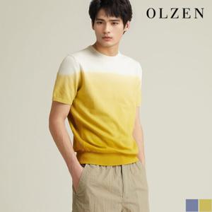 [올젠] 가먼트다잉 그라데이션 반팔 니트 (ZOD2ER1305_B)