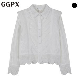 [지지피엑스]스프링 펀칭 레이스 블라우스 (GP2SH043F)