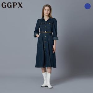 [지지피엑스]포켓 벨티드 데님 원피스 (GP2OP008F)