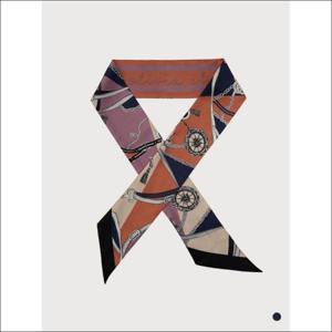 올리비아로렌 HC04 배색 체인 쁘띠 스카프 VYCXF4XC311