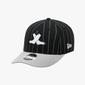 뉴에라모자 CQK 14457303 MLB 시카고 화이트삭스 아리하라 미유키 핀 스트라이프 로우 프로파일 벨크로 스냅백 블랙