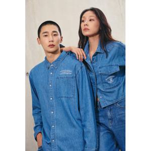 [클라이드앤]데님 셔츠 블루_FOASH141M