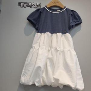 치크 DP01 니트믹스 벌룬 원피스 CKOM2542G