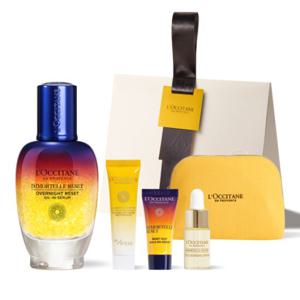 록시땅 [기프트] 이모르뗄 오버나이트 리셋 오일 인 세럼 50ml (+스킨 케어 디럭스 3종+파우치)