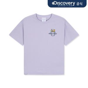 키즈 콜라보 캠핑 그래픽 반팔티셔츠 (L.VIOLET)