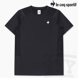 [르꼬끄 스포르티브]르꼬끄 슬림핏 AGA 메쉬 하이브리드 반팔티 QP223GRS44 BLK