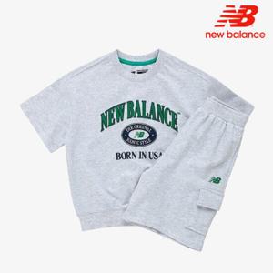[뉴발란스]뉴발란스 키즈 헤리티지 스웻 반바지셋업 NK9YE2111U-