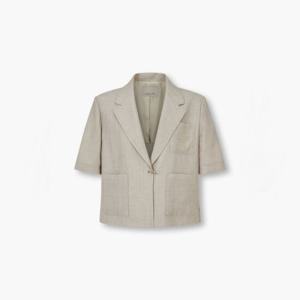 [보브]레터링 자수 숏 슬리브 크롭 자켓 7155210002