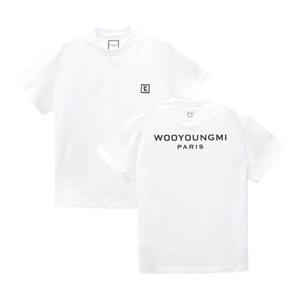 우영미 코튼 백로고 반팔 티셔츠 화이트 W251TS07701W
