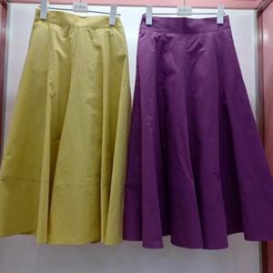 Destijl HC06 국내생산 허리반밴딩 옆지퍼 시슬리A라인 플레어 플리츠 스커트치마 D2523sk08