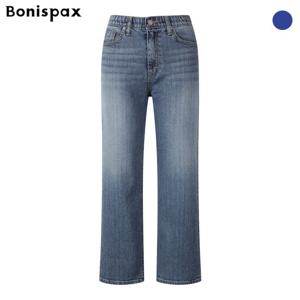 [보니스팍스] 밴딩 9부 스트레이트 데님 팬츠 (XP2PT003M0)