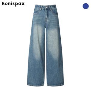 [보니스팍스] 와이드 빈티지 워싱 데님 팬츠 (XP2PT002M0)