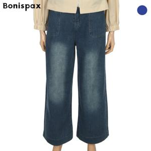 [보니스팍스] 와이드 워싱 데님 팬츠 (XO7PT020M0)