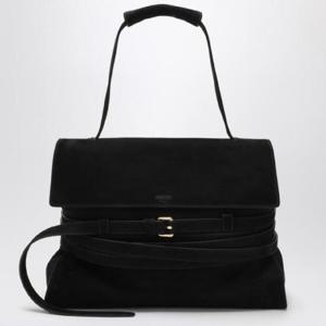 MOSCHINO 작은 검은색 스웨이드 숄더백 A75778035/XH_MOSCH-0555