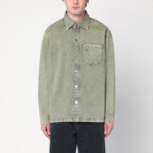 AMI PARIS Ami de Coeur green sage shirt jacket HJK273DE0064/Q_AMI-375