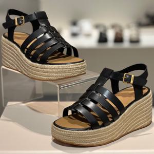 핏플랍 25S/S 플랫폼 에스파듀 웨지 여성 피셔맨 샌들 FFSO5E146BK 블랙