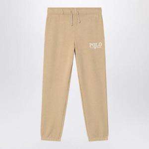 POLO RALPH LAUREN 로고가 있는 베이지색 코튼 조깅 바지 323958155CO/Q_POLOR-CB