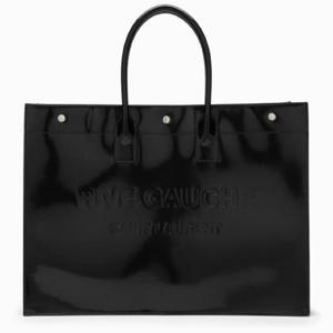 SAINT LAURENT 라지 리브 고슈 블랙 에나멜 가죽 백 587273AACP2/XF_YSL-1000