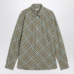 BURBERRY Saxon Green check-patterned shirt 8109377164453/Q_BURBE-C3013