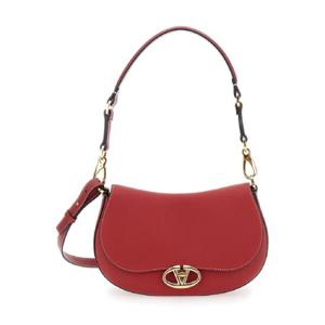 VALENTINO GARAVANI  Ovhal Small  Red Shoulder Bag with VLogo Signature in Leather Woman 5W2B0N88CVC0RO