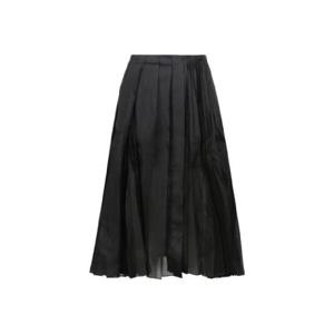 질샌더 블랙 플리츠 코튼 롱 스커트 1764171