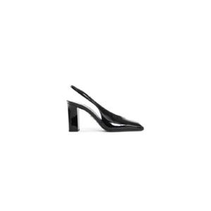 프라다 로고 프린팅 페이던트 레더 슬링백힐 1797873