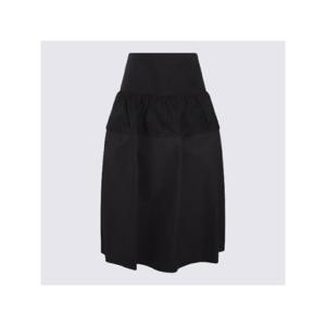 질샌더 블랙 티어드 플레어 스커트 1173404