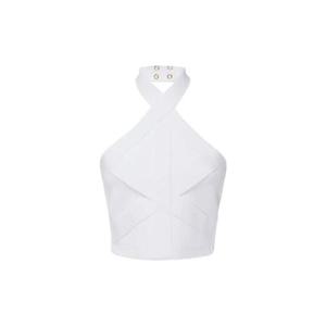 발망 백 집업 홀터넥 슬리브리스 탑 1786334