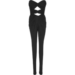 생로랑 컷아웃 러치드 점프수트 1467545