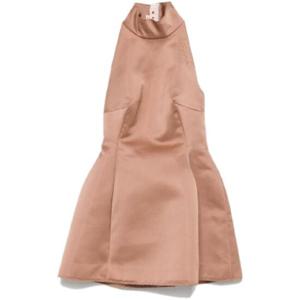 마르니 하이넥 새틴 미니 원피스 1674032