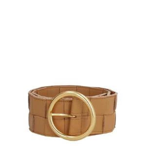 BOTTEGA VENETA 링 버클 인트레치아토 레더 벨트 423317