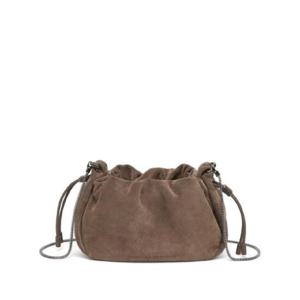 BRUNELLO CUCINELLI 체인 링크 스트랩 스웨이드 버킷백 1848357