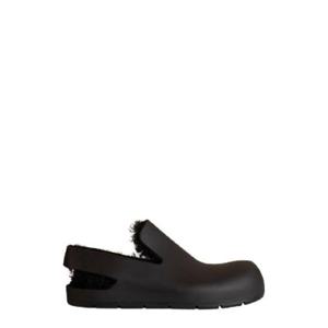 BOTTEGA VENETA 램스킨 퍼 인서트 러버 퍼들 샌들 659438