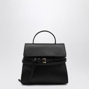 MOSCHINO Small black leather shoulder bag MC4163PP0MOA0/Q_MOSCH-000