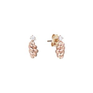 [티르리르] 14K 핑크골드 웨프트 웨이빙 귀걸이 TETK4P02652S
